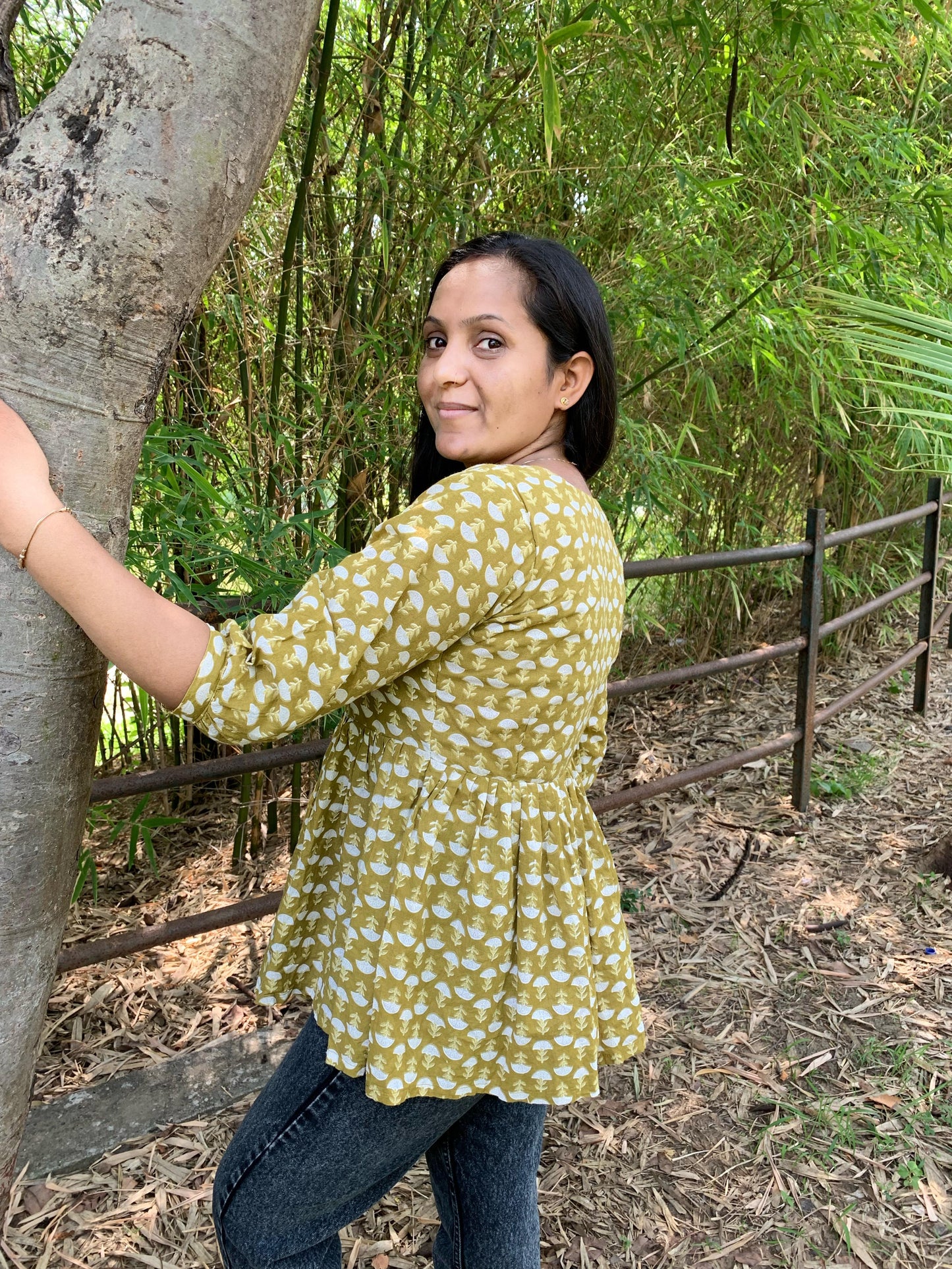 Mustard Bloom Kurti