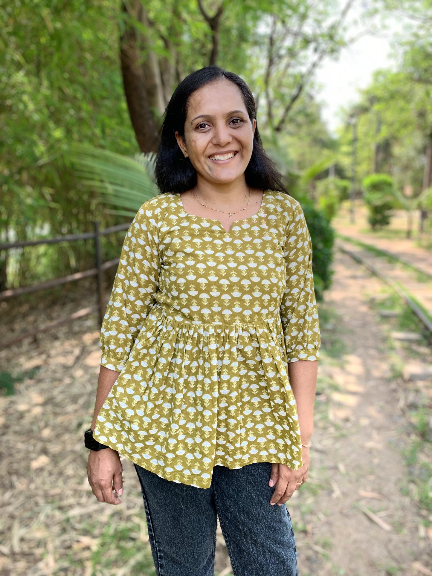 Mustard Bloom Kurti