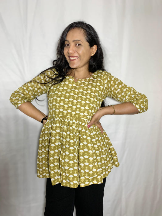Mustard Bloom Kurti