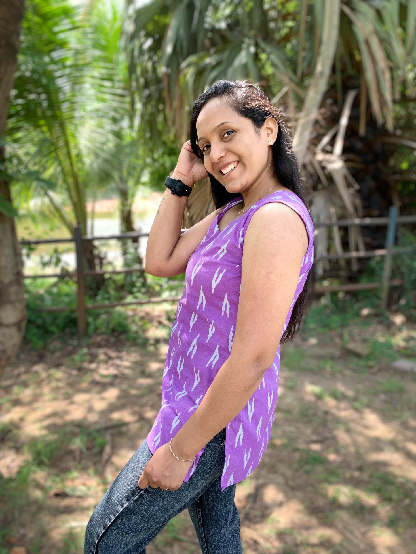 Purple Noor Kurti