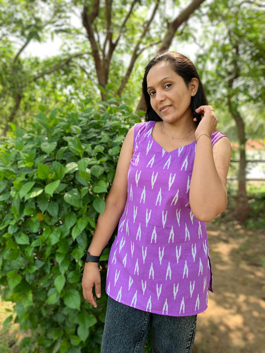 Purple Noor Kurti